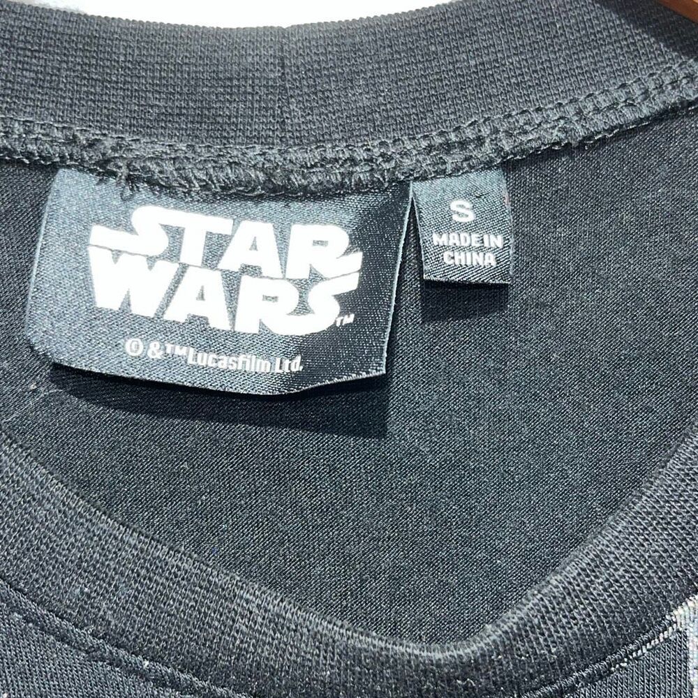 Star Wars Women's Black White Star Cinched Crew Neck Sleeveless Tunic Top Small - Picture 9 of 9